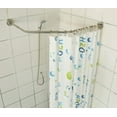 thumbnail image 5 of Sikaiqi Stretchable 304 Stainless Diamond Shaped Bathroom Bathtub Corner Shower Curtain Rod Rack (Diamond Shaped, Both Sides: 17"-25.6",Middle:20"-26), 5 of 5