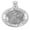 White Gold, variant on Saint Michael - Protect My Son - Religious Medal Female Adult Pendant - 2/3 inch Size of Dime, Solid 14K Yellow Gold