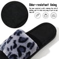thumbnail image 4 of BERANMEY Leopard Open Toe Womens Slippers Cute Soft House Slippers for Women Men Anti-slip Thick Sole Indoor Bedroom Winter Home Slippers, 4 of 9