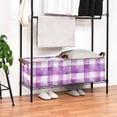 thumbnail image 3 of Yayeee Foldable Storage Basket for Shelves with Handles Set of 2 Waterproof Cloth Bins, Purple and White Pattern, 3 of 7