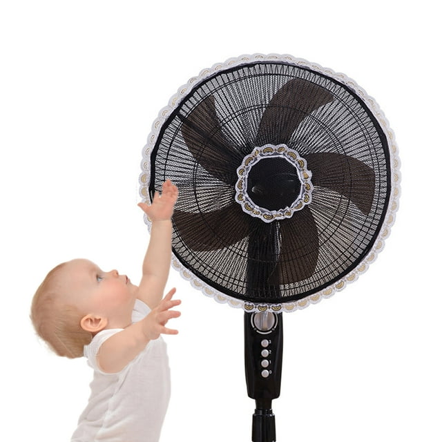 Funda Protectora Para Ventilador Para Bebés Y Niños, Redes De Malla De Seguridad Con Protector De Dedos, 45 Cm, Adecuada Para Ventilador De 16 A 18 Pulgadas, 1 Funda