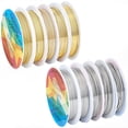 10 Rolls 10 Styles Round Copper Jewelry Wire Long-Lasting Plated Mixed ...