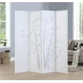 thumbnail image 2 of Roundhill Furniture Bamboo Print 4 Panel Room Divider, 71" Tall, White, 2 of 3