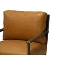 thumbnail image 2 of Iron Framing mango wood arms Gunine  leather cushions Mitzi Accent Chair, 2 of 6