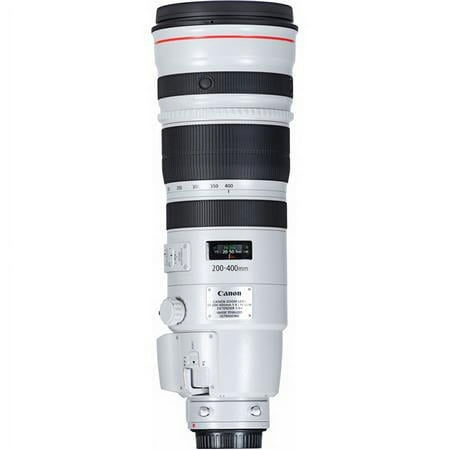 Canon - EF 200-400mm f/4L IS USM Super Telephoto Lens for Most EOS SLR Cameras - White