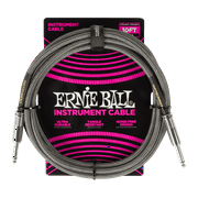 Ernie Ball 10ft Braided Instrument Cable Silver Fox PO6429