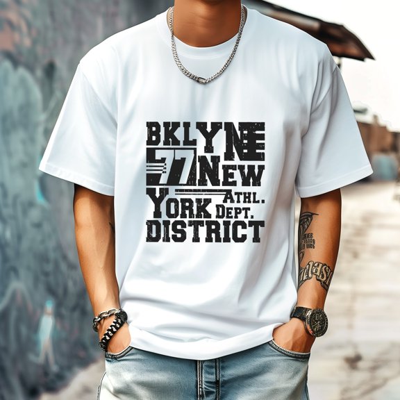 Men's T Shirt Round Neck Patterned Tee Summer New Sports Shirt Vintage Style Gift for Friends XS