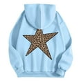 thumbnail image 5 of XIAONU Womens Hoodies Y57K Panthera Pardus Star-Patterned Trendy -Lined Hooded Sweatshirt Long-Sleeve Pullover Streetwear Hoodie Sportswear, 5 of 5