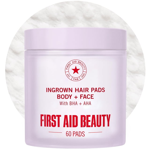 Discos para vellos encarnados First Aid Beauty con BHA y AHA, 60 unidades