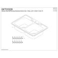 thumbnail image 6 of Gourmetier GKTD33226 Studio 33" Stainless Steel Self-Rimming Double Bowl Drop-In Kitchen Sink, Brushed, 6 of 8