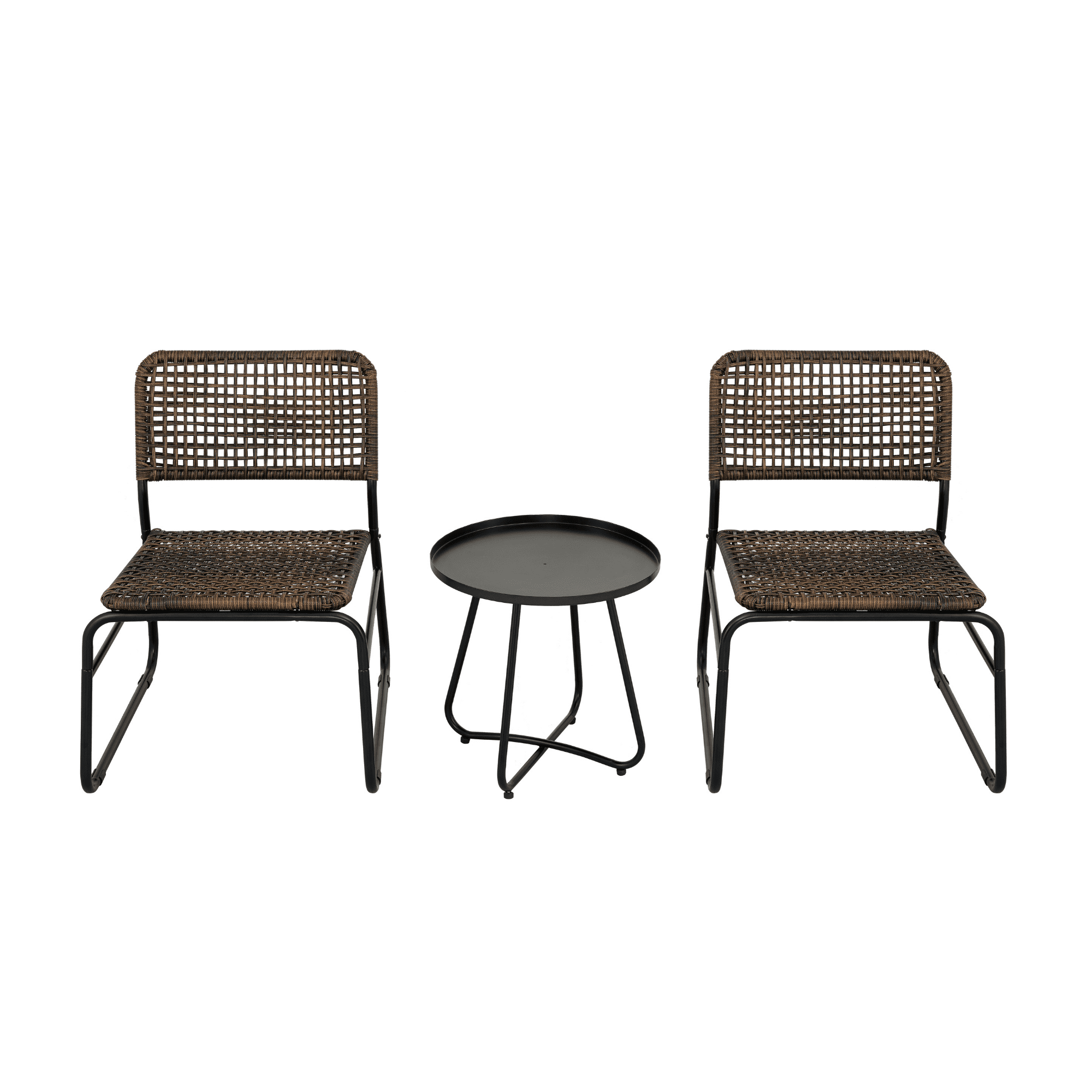 Aimee Lii Patio Furniture Set for Outdoor Balcony Porch Garden Backyard Lawn, 3 Piece Mixture Pattern PE Rattan Steel Frame And Modern Round Table, Brown Aimee Lii Patio Furniture Set for Outdoor Balcony Porch Garden Backyard Lawn, 3 Piece Mixture Pattern PE Rattan Steel Frame And Modern Round Table, Brown