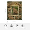 thumbnail image 4 of Capybara Flannel Fleece Blanket, Soft Plush Throw with Adorable Capybara Photo Collage in Vine Frames, Lightweight All Season Warmth for Couch Bed Travel, Gift for Animal Lovers - 50"x40", 4 of 8