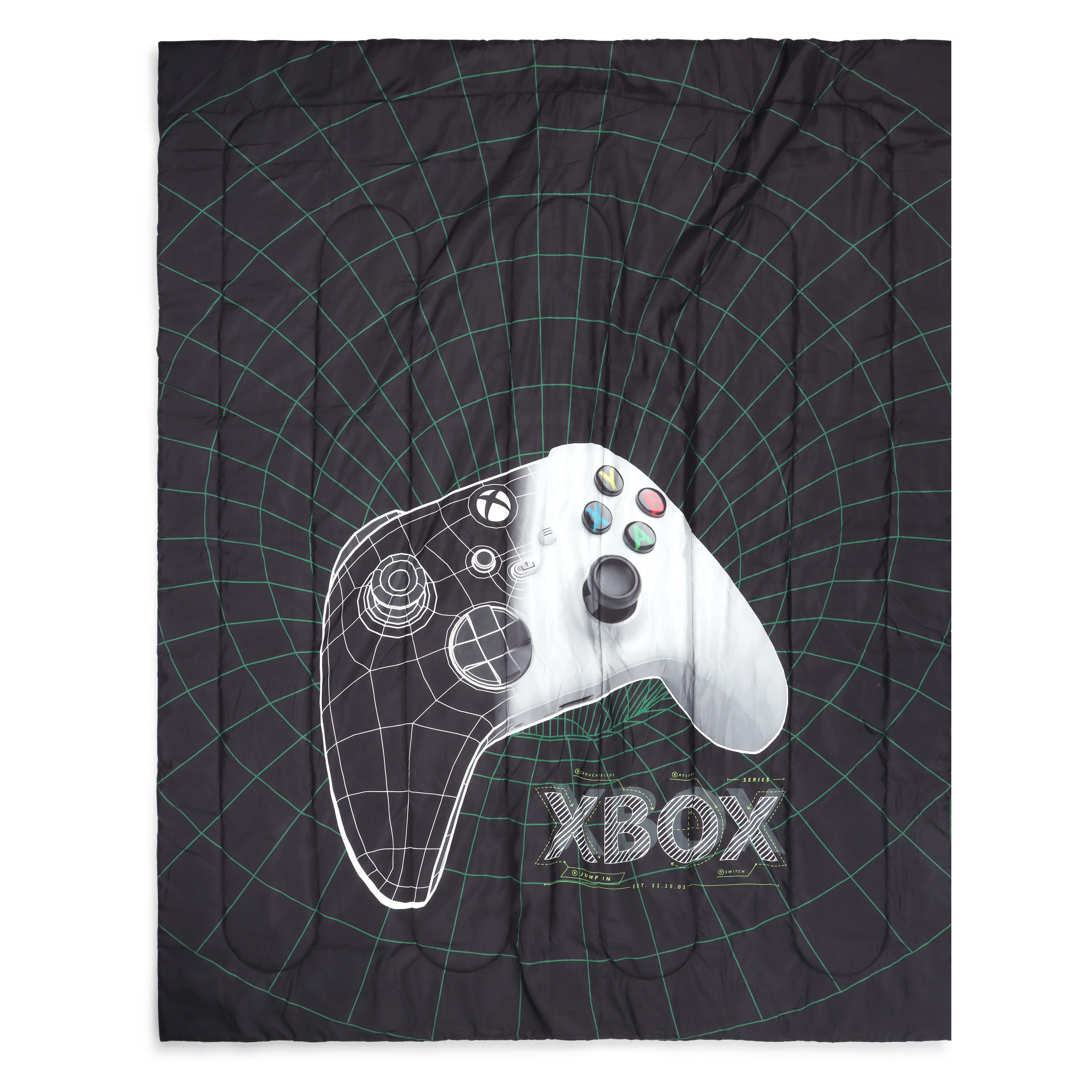 XBOX Kids 2-Piece Black Reversible Comforter and Pillowcase Bedding Set, Twin/Full