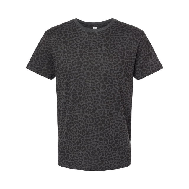 T-shirt en Jersey Fin, 3TG, Léopard Noir