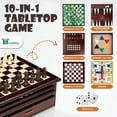 thumbnail image 3 of Set de juego de mesa Bundaloo 10 en 1 clásico de madera con almacenamiento, 3 of 8