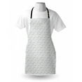 thumbnail image 3 of Grey Apron Geometric Pattern with Hand Drawn Style Random Square Shapes Abstract Grid, Unisex Kitchen Bib Apron with Adjustable Neck for Cooking Baking Gardening, Pale Grey and Coconut, by Ambesonne, 3 of 3