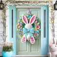 thumbnail image 2 of 1PCS Happy Easter DoorCover RabbitEggs Flower DoorBanner Decoration Welcome Spring Front Door Sign Banner Easter Theme Welcome Hanging Decor Banner for Spring Summer Home Party Decoration Supplies, 2 of 6