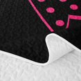 thumbnail image 5 of Manfei 3D Cartoon Bowknot Print Twin Quilt Set,Romantic Heart Pattern Twin Coverlet Set,3 Pieces,1 Bedspread and 1 Pillowcase, 5 of 7