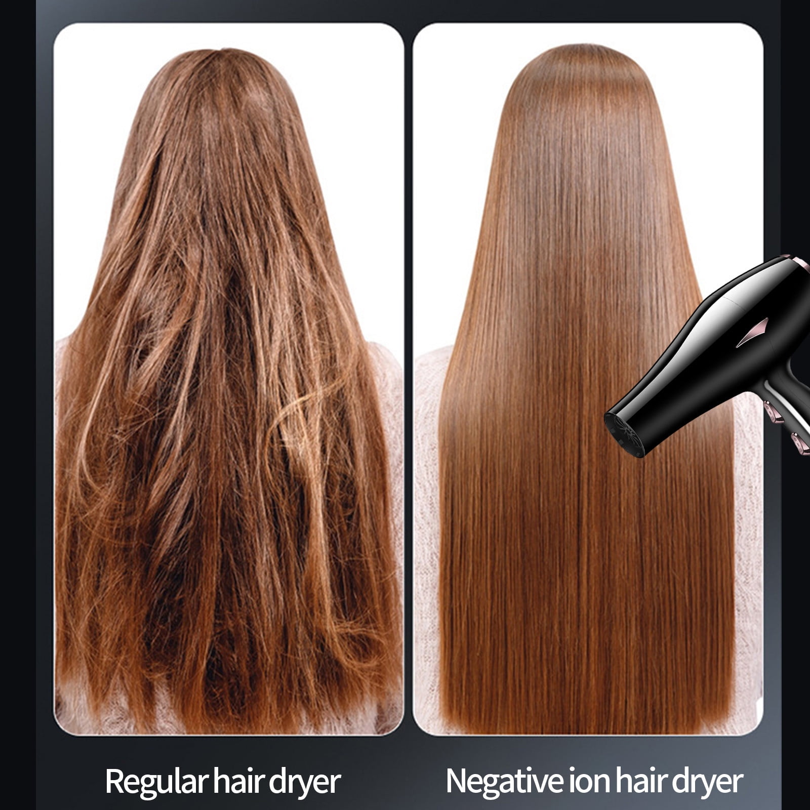 WQQZJJ Blow Dryer Hair Dryer With Diffuser-Lightweight Travel Hairdryer For Normal And Curly Hair Includes Volume Styling Nozzle Hair Blow Dryer