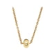 thumbnail image 1 of Un collar de oro con las iniciales de un nombre femenino de moda es un regalo para adolescentes femeninas, 1 of 5