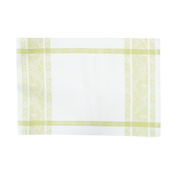 Rose Trellis Jacquard Peridot Single Placemat, 13" x 19"