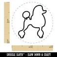thumbnail image 2 of Standard Poodle Dog Outline Self-Inking Rubber Stamp Ink Stamper - Lime Green Ink - Mini 1/2 Inch, 2 of 7