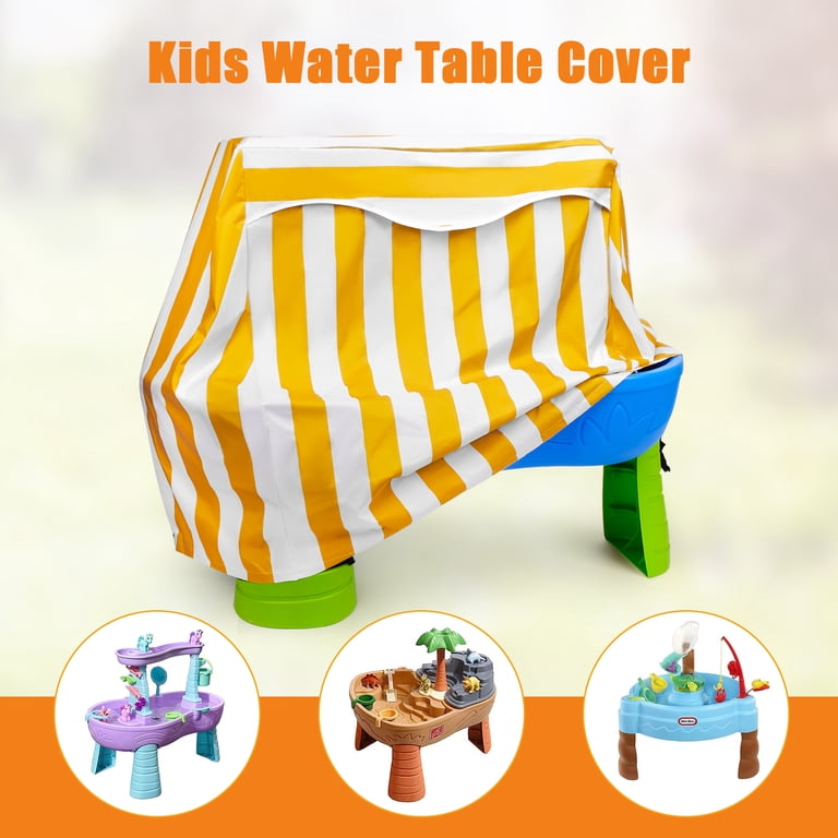 Waterproof Cover For Step2 Rain Showers Splash Pond Water Table – Outdoor Dustproof Anti-UV, Black