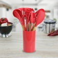 thumbnail image 3 of MegaChef Red 12 Piece Silicone and Wood Cooking Utensils, 3 of 3
