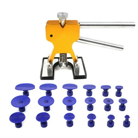 Paintless Dent Tools Kit Adjustable Dent Lifter Tool Kit Pops a Dent puller Kit for Car Hail Damage and Car Dent Removal Gold