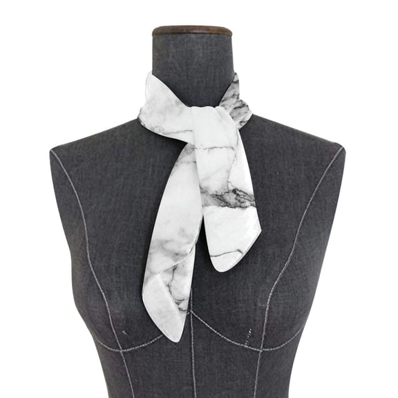 Square Scarf 24x24 Inch Elegant Marble Texture Print Silky Satin Sun Protection Neck Scarf for Women Multi-Purpose Head Wrap Bandana for Hair Bag Decoration
