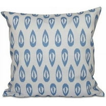 Simply Daisy 16" x 16" Ikat Tears Geometric Print Pillow, Blue