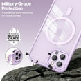 thumbnail image 6 of for iPhone 12 Pro Max Case Clear Magnetic Compatible with Magsafe, Thin Slim Transparent Non Yellowing, Hybird Soft Silicone Bumper & Hard Plastic Cover for Women, Lavender Lilac Light Purple, 6 of 13