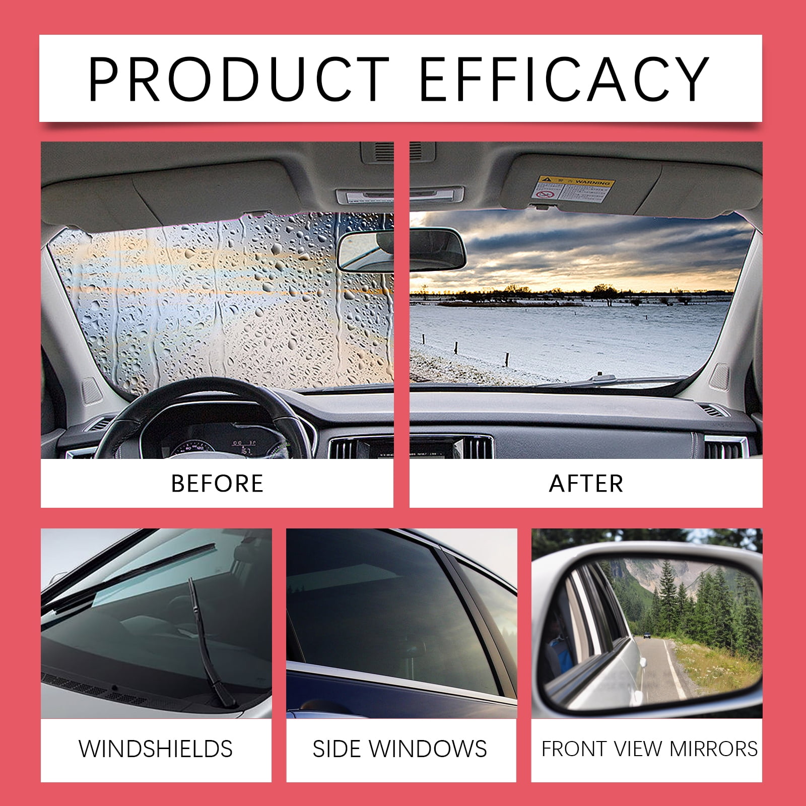 Alvantor Car Cleaning Brush Oil Film Remover for Windshield Clarity, 4 fl.oz