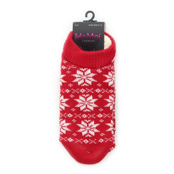 MeMoi XO-Flake Fuzzy Lined Bootie Slipper Sock - Womens - Female