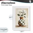 thumbnail image 4 of Stupell Industries Southwestern Checkboard Green Flower Vase White Framed Print Under Glass, 17 x 23, by Creative Studio, 4 of 8