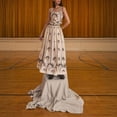 thumbnail image 2 of Women's Floral Two Piece Skirt Set, Ruffle Trim Sleeveless Top and Maxi Skirt, 2 of 7