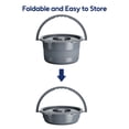thumbnail image 3 of Bluelog Foldable Commode Bucket, Replacement Bucket for Shower Chair, 7.5 QT Bucket, Gray, 3 of 9