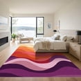 thumbnail image 3 of ODIKA 3x5 Machine Washable Non-Slip Area Rug, Abstract Orange High Traffic Rug, Orange, 1093129, 3 of 7