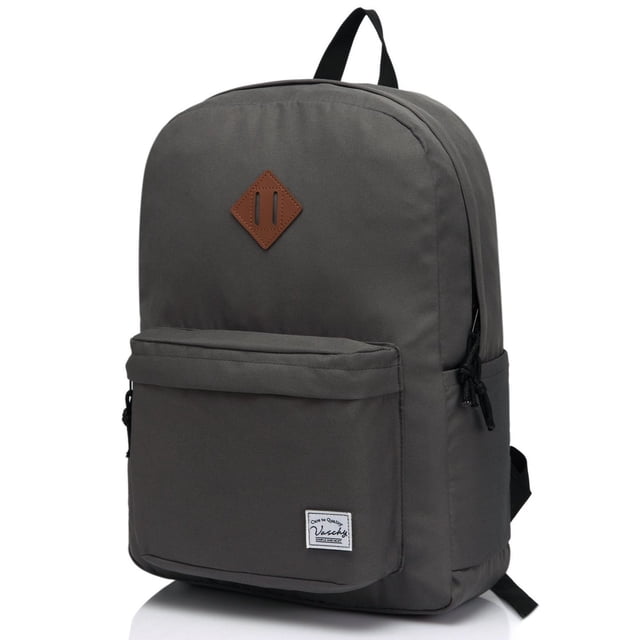 Mochila Vaschy ligera y resistente al agua para escuela, color gris