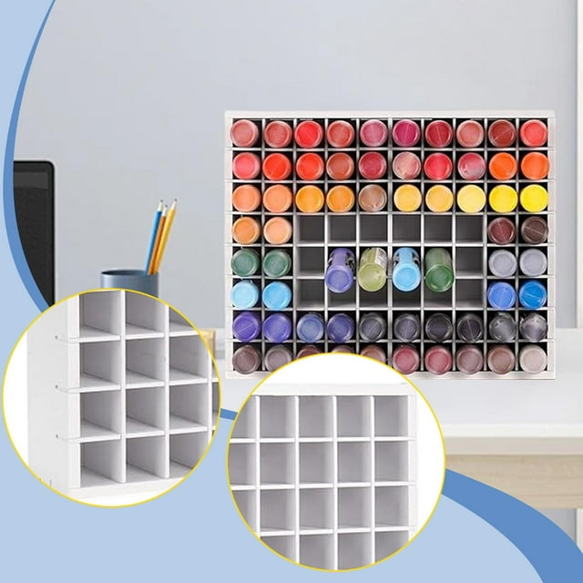 Organizador De Escritorio Para Pinturas Acrílicas Con 80 Compartimentos.
