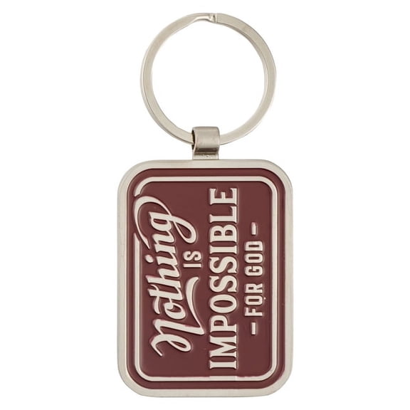 Christian Art Gifts Inspirational Scripture Keychain for Men & Women: Nothing Is Impossible - Inspirational Bible Ve, (Hardcover)