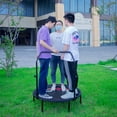 thumbnail image 2 of 40-inch Diameter Mini Trampoline to Exercise Cardio Fitness Indoors/Outdoors (40" Trampoline with U-Shaped handrai, 2 of 7