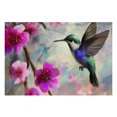 thumbnail image 2 of Autua 4Pcs Hummingbird Flowered Branch Linen Table Placemats 18x12in, 2 of 8