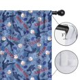 thumbnail image 4 of Blackout Kids Curtains,Blue Baseball Silhouette Pattern Childrens Insulated Curtains Set Of 2,Bedroom Essentials,Toddler Room Decor 42"x54", 4 of 5