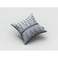 thumbnail image 4 of 18" Navy White Strips Boho Suede Throw Pillow, 4 of 4
