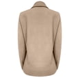 thumbnail image 5 of Women's Fashion Casual Color Block Long Sleeve Jacket Brown S, 5 of 6