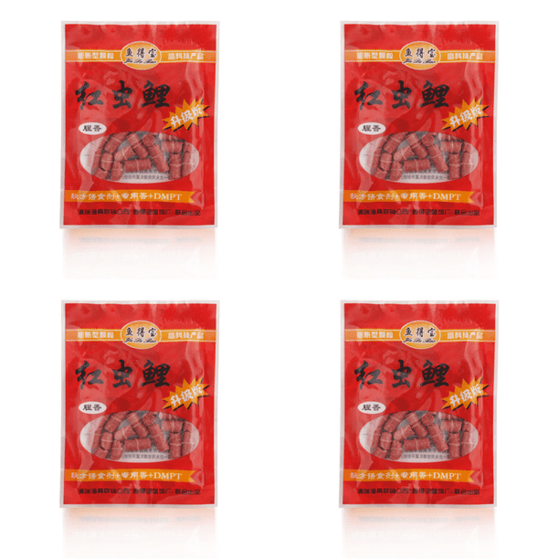 Cebo Pesca Carpa Alimento Herbívora Granular (carpa Gusano) Rojo
