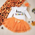 Girls Fall Outfits Kids Outfit Pumpkins Letters Prints Romper Skirt