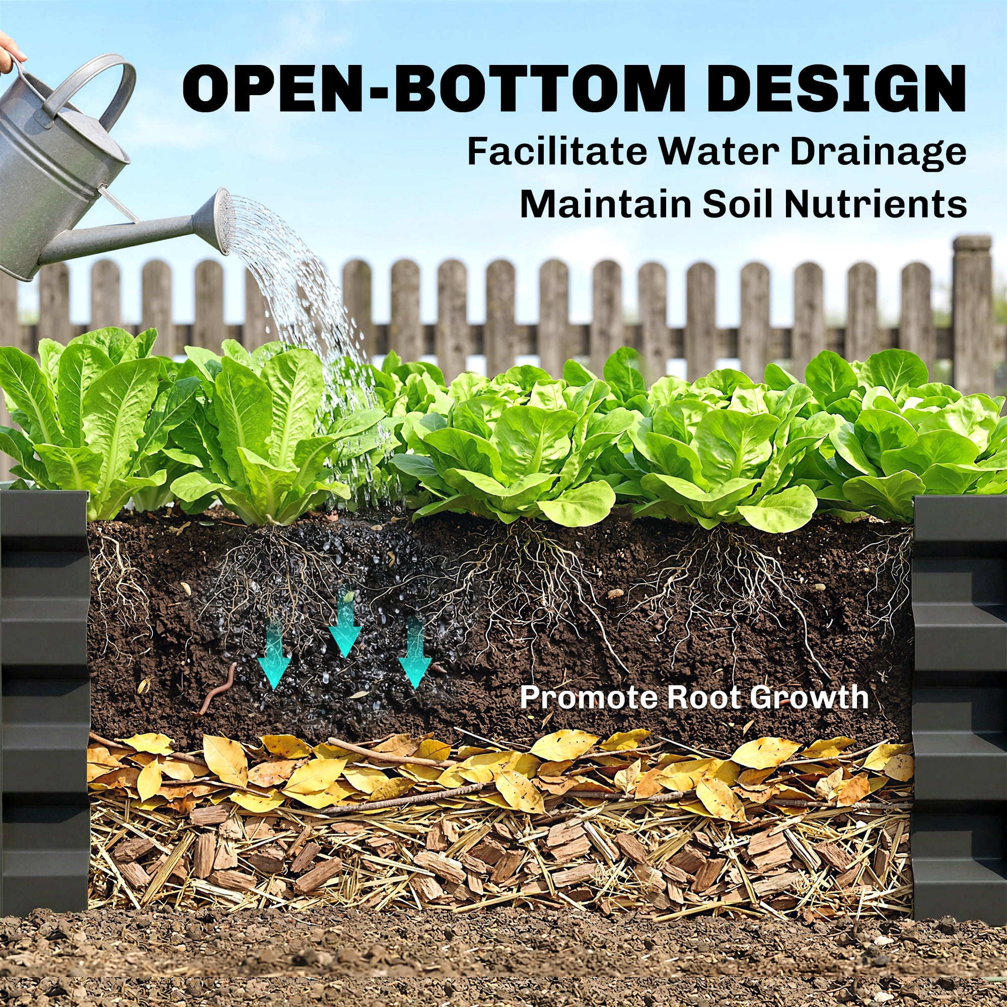 Outsunny 4' x 2' x 1' Galvanized Raised Garden Bed Planter Raised Bed with Steel Frame for Vegetables, Flowers, Plants and Herbs, Gray