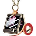 thumbnail image 4 of Compatible Samsung Galaxy Z Flip 6 Case with Crossbody Strap Lanyard Ring Kickstand PU Leather Cover Built in Small Screen Protector Full Coverage Phone Case for ZFlip 6 (Gold, Z Flip 6 2024), 4 of 11